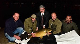 Bilecik'te 16 Kiloluk Dev Sazan Yakalandı