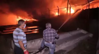 Lastik Deposunda Korkutan Yangın