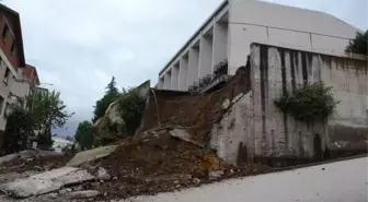 Ordu'da Okulun İstinat Duvarının Çökmesi