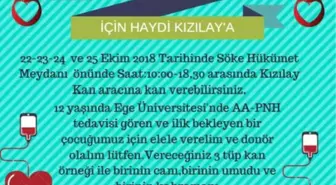 Söke'de Can Umut İçin Kök Hücre Kampanyası Başlatıldı