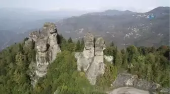 Karadeniz'in 'Peri Bacaları' Havadan Görüntülendi