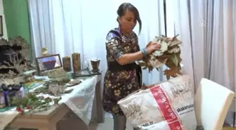 Kurumuş Ağaç Yaprakları Sanat Eserine Dönüşüyor