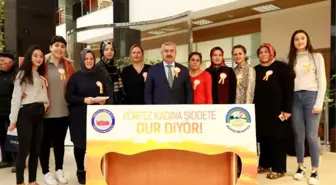 Körfez Belediyesi'nde 'Kadına Şiddete Hayır' Denildi