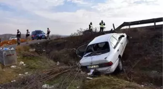 Şarampole Düşen Otomobilin Sürücüsü Ağır Yaralandı