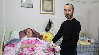Hidrosefali Hastası Eşi İçin Elinden Geleni Yapıyor