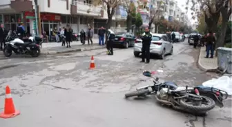 Otomobil ile Çarpışan Motosikletteki 2 Liseli Yaralandı