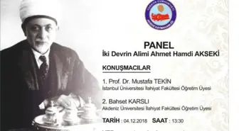 Akseki'de 'Ahmet Hamdi Akseki' Konulu Panel Düzenlenecek