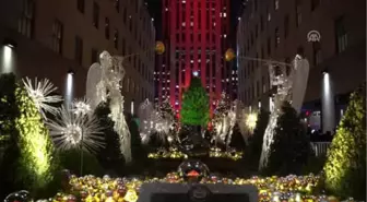 New York Rockefeller Center'da Geleneksel Noel Ağacı Işıklandırması - New York