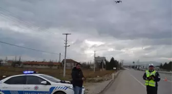 Şuhut'ta Drone Destekli Trafik Kontrolü