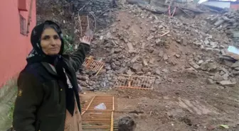 Çöken İstinat Duvarının Altında Kalmaktan Kıl Payı Kurtuldular