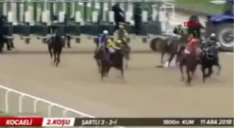 Kocaeli Jokeyini Düşürdü, Yarışı En Önde Bitirdi