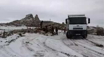 Uçhisar'da Kaçak Yapı Yıkıldı