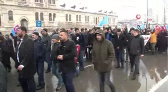 Sivas'ta Kar Altında Çin Protestosu