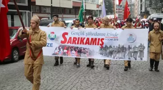 Sarıkamış Şehitleri, Dev Bayraklı Yürüyüşle Rize'de Anıldı