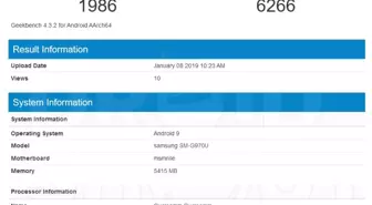 Samsung Galaxy S10 Sm-G970u, Snapdragon 855 ve 6gb Ram