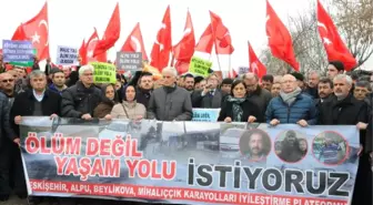 Eskişehir'de 'Ölüm Yolu' Eylemi