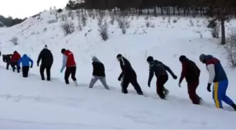 Judo Milli Takımı Sporcularının Karda Zorlu Antrenmanı