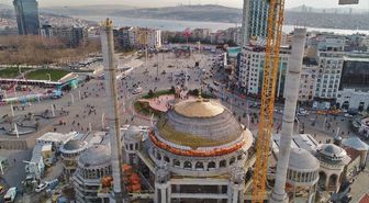Taksim Camii ve Topçu Kışlası Alanı Havadan Görüntülendi