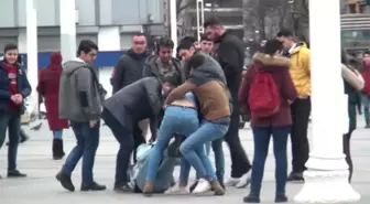 Hanutçular Tekme Tokat Kavga Etti