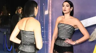 Ünlü Şarkıcı Dua Lipa, Kafes Şeklindeki Kıyafetiyle Katıldığı Galaya Damga Vurdu