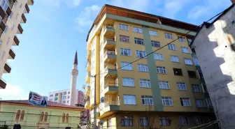 Rize'de Tahliye Edilen 8 Katlı Bina