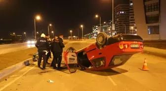 Sivas'ta Otomobil Devrildi: 1 Yaralı