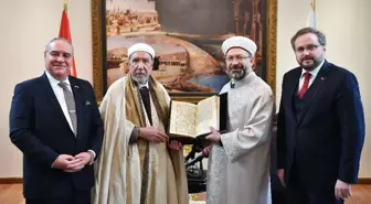 Diyanet İşleri Başkanı Erbaş, Tunus Müftüsünü Kabul Etti