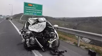 Yağ Tankerine Çarpan Otomobilin Sürücüsü Ağır Yaralandı