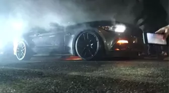 Drift Yaparken Alevler Saran Mustang Gt'nin Ders Niteliğindeki Videosu