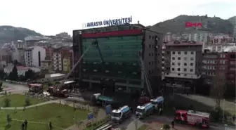 Trabzon Avrasya Üniversitesi'nde Yangının İzleri Silinmeye Çalışılıyor