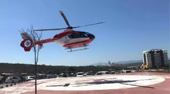 Soma Devlet Hastanesi Helikopter Pistinden İlk Hasta Sevki