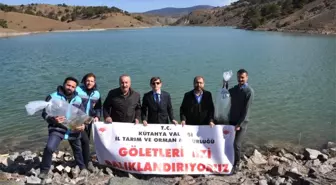 Kütahya'da 43 Göl ve Gölede 400 Bin Yavru Sazan Balığı Bırakıldı