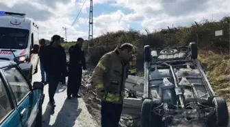 Aracıyla Takla Atan Lise Öğrencisi Yaralandı