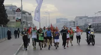 Bursa'da Maraton Koşucuları Polis İçin 10 Kilometre Koştu