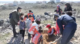 Gülşehir'de Anaokulu Çocukları Fidan Dikti