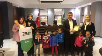 Minik Öğrenciler Projelerini Belediye Başkanı Yavuz'a Sundu