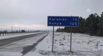 Karaman'da Kar Yağışı Etkili Oldu