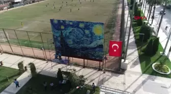 Mersin 5 Bin Öğrenciden 3 Milyon Toplu İğne ve Pul ile Van Gogh Tablosu