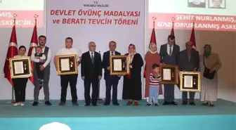 Kocaeli'de Şehit Ailesi ve Gazilere Devlet Övünç Madalyası Verildi