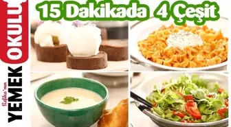 15 Dakikada 4 Çeşit Yemekle İftar Sofrası | Tavuk Çorbası, Mantı, Salata ve Mozaik Pasta Tarifleri