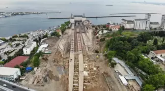 Haydarpaşa'da Ortaya Çıkan 1700 Yıllık Tarih Havadan Görüntülendi