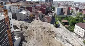 Kağıthane'de Yıkım Çalışmalarındaki Son Durum Havadan Görüntülendi