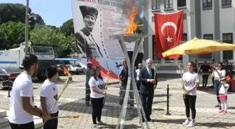 Ödemiş'te 19 Mayıs Etkinlikleri Meşalenin Yakılmasıyla Başladı