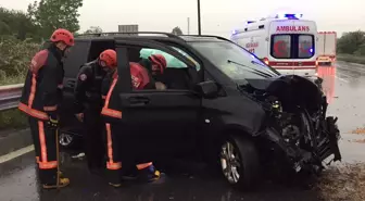 Düzce'de Zincirleme Trafik Kazası : 5 Yaralı