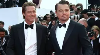 Brad Pitt ve Leonardo Di Caprio, Cannes Film Festivaline Son Halleriyle Damga Vurdu