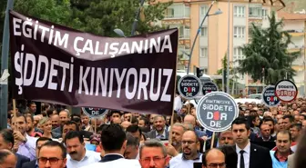 Çankırı'da Öğretmenin Darbedilmesi Protesto Edildi