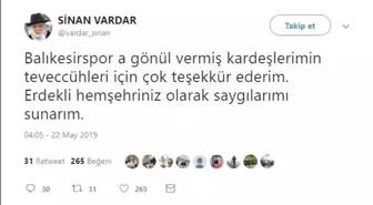 Sinan Vardar'dan taraftara yanıt