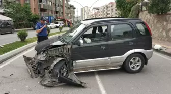 Samsun'da cip aydınlatma direğine çarptı: 1 yaralı