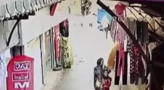 Kumaş hırsızlığı güvenlik kamerasında