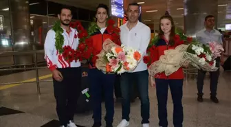 Avrupa ikincisi cimnastikçiler yurda döndü